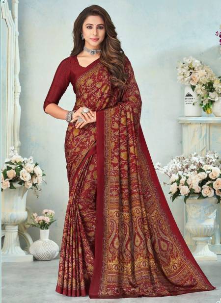 Red Colour RUCHI VIVANTA SILK 12th EDITION Designer Regular Wear Printed Saree Collection 15009-A
